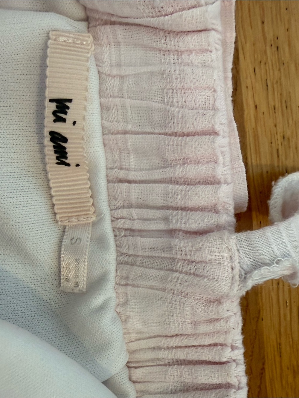 miami Pale Pink Ruffle Strap Peplum Top - Picture 5 of 8